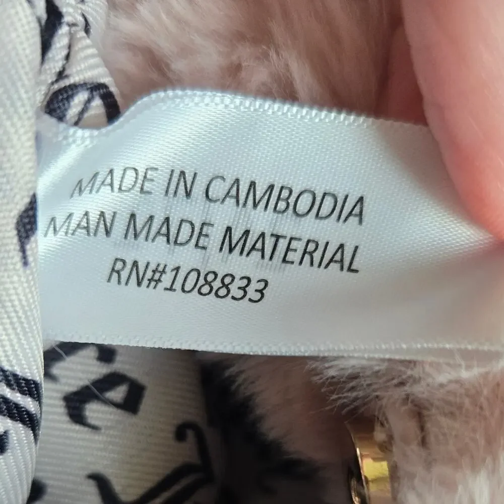 Juicy Couture Faux Fur Fluffy Mini Tote Handbag Dusty Blush Pink Y2K - Picture 10 of 14